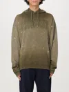 Dsquared2 Olive Green Cotton Hoodie With Original Print In Grün