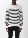 Dsquared2 Wool Sweater With Striped Pattern In White