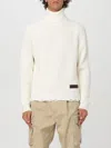 Dsquared2 Turtleneck Distressed Jumper In Weiss