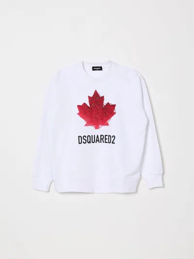 DSQUARED2 SWEATER DSQUARED2 KIDS COLOR WHITE