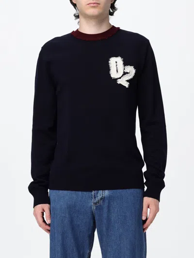 Dsquared2 Sweater Men Color Navy In Blue