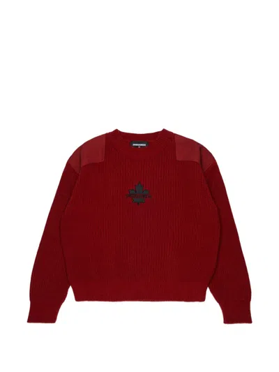 Dsquared2 Sweater With Dsquared Kids Application In Red