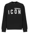 Dsquared2 Icon-print Crew Neck Sweatshirt In Black