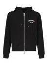 Dsquared2 Black Sweatshirt With Hood And Zip And Logo Detail On The Front In Cotton Man In Black