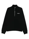 Dsquared2 Black High Neck Sweatshirt With Lettering Logo On The Front In Cotton Man In Black