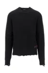 Dsquared2 Man Sweater Midnight Blue Size Xl Wool In Black