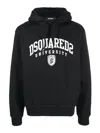 Dsquared2 Cotton Hoodie In Black
