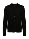 Dsquared2 V-neck Cardigan With Button-down Front And Front Pockets In Black