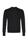 Dsquared2 Logo Plaque Crewneck Jumper In Black