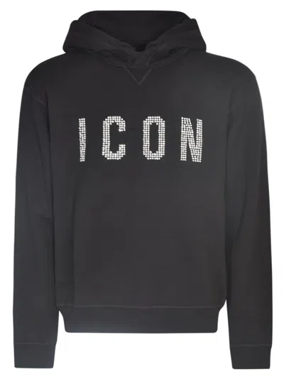 Dsquared2 Black Icon Studded Hoodie