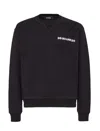 Dsquared2 Cotton Sweatshirt With Dsquared Print In Black