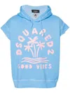 Dsquared2 Hoodie With Logo Print In Blue