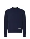Dsquared2 Crewneck Knit Sweater In Blue