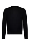 Dsquared2 Crewneck Wool Knit Sweater In Blue
