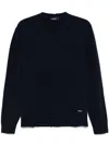 Dsquared2 Relaxed Fit Sweater With Classic Crew Neckline In Blue