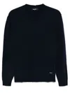 Dsquared2 Relaxed Fit Sweater With Classic Crew Neckline In Blue