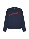 Dsquared2 Logo-print Cotton Sweatshirt In Blue Navy