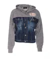 Dsquared2 Hybrid Melange Grey Denim Jacket In Grey