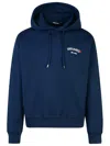 Dsquared2 Logo Printed Drawstring Hoodie In Navy