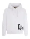 Dsquared2 Logo-printed Drawstring Hoodie In White