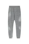 Dsquared2 Distressed Sweatpants In Grey Melange