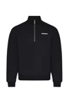 Dsquared2 Black High Neck Sweatshirt With Lettering Logo On The Front In Cotton Man In Black