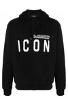 Dsquared2 Icon Logo Black Sweatshirt With Classic Hood In Black