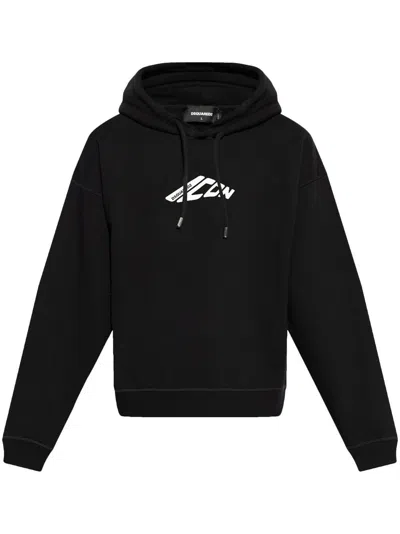 Dsquared2 Soeur Soeur Frejus Navy Blue Wool Trousers In Black