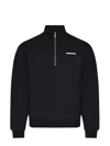 Dsquared2 Black High Neck Sweatshirt With Lettering Logo On The Front In Cotton Man In Black