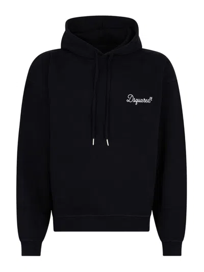 Dsquared2 D2 Signature Sweatshirt In Black