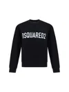 Dsquared2 Minimal Black Roundneck Sweatshirt In Black