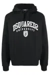 Dsquared2 Cotton Hoodie In Black
