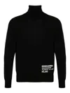 Dsquared2 Man Turtleneck Black Size L Wool In Black