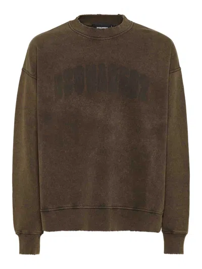 DSQUARED2 SUDADERA - MARRÓN