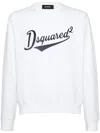 Dsquared2 Velvet Logo Sweatshirt In White