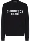 Dsquared2 Cotton Sweatshirt In Black