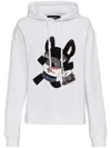 Dsquared2 Knitwear Hood Graphic Print In White