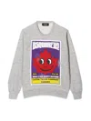 Dsquared2 Graphic-print Mélange-effect Sweatshirt In Grey