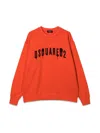 Dsquared2 Sweatshirt Crewneck Front Logo In Orange