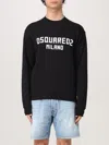 Dsquared2 Logo Print Sweatshirt In Black In Black