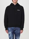 Dsquared2 Black Sweatshirt With Classic Hood And Bold Graphic Print In Black