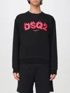 Dsquared2 Man Sweatshirt Black Size L Cotton In Schwarz