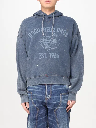 DSQUARED2 SWEATSHIRT DSQUARED2 MEN COLOR DENIM,423006028