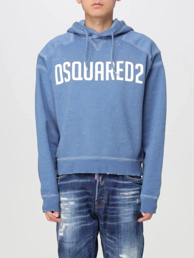 Dsquared2 卫衣  男士 颜色 浅蓝色 In Gnawed Blue