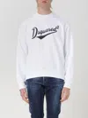 Dsquared2 Velvet Logo Sweatshirt In White