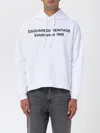 Dsquared2 Relax Fit Heritage Drawstring Hoodie In White