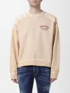 Dsquared2 Man Sweatshirt Sand Size M Cotton In White