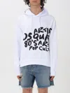 Dsquared2 Pop 80's Cool Fit Cotton Hoodie In White