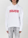 Dsquared2 Logo-printed Hooded Sweatshirt In White