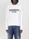 Dsquared2 Dsquared White Cotton Sweatshirt In Weiss